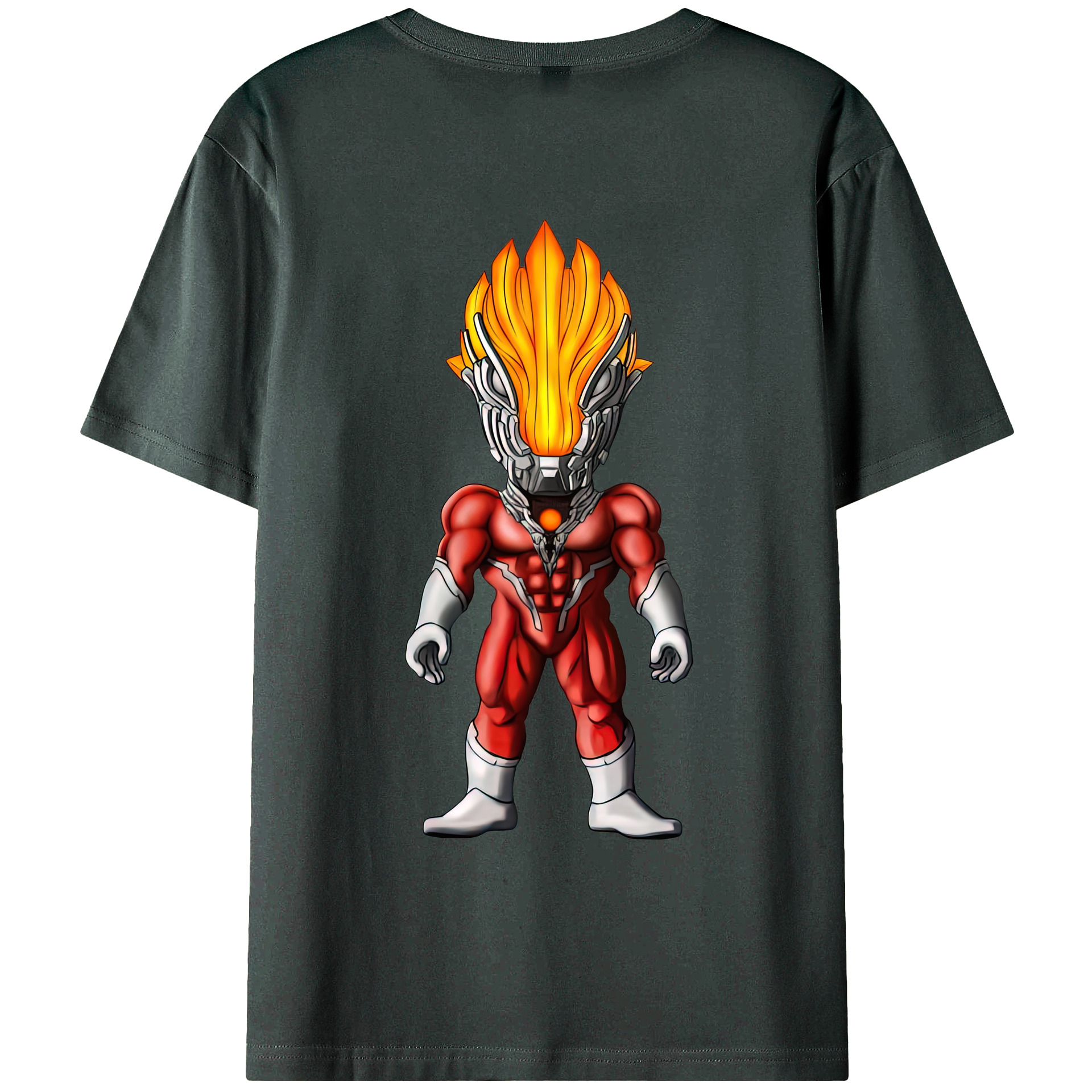 （画像用） ウルトラマン Ultraman 綿100％ メンズ半袖Tシャツ（バックプリント） 通気性